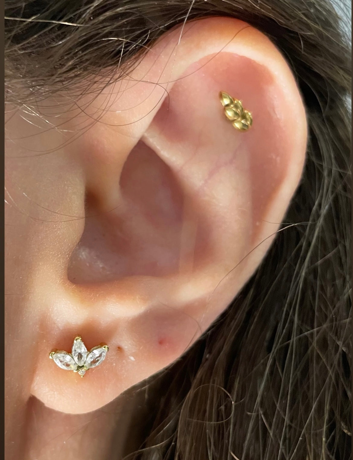 925 Silver Earrings Simple Clover Stud Earrings( pair )