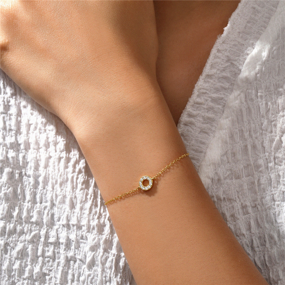 925 Sterling Silver Punk Circle Bracelet