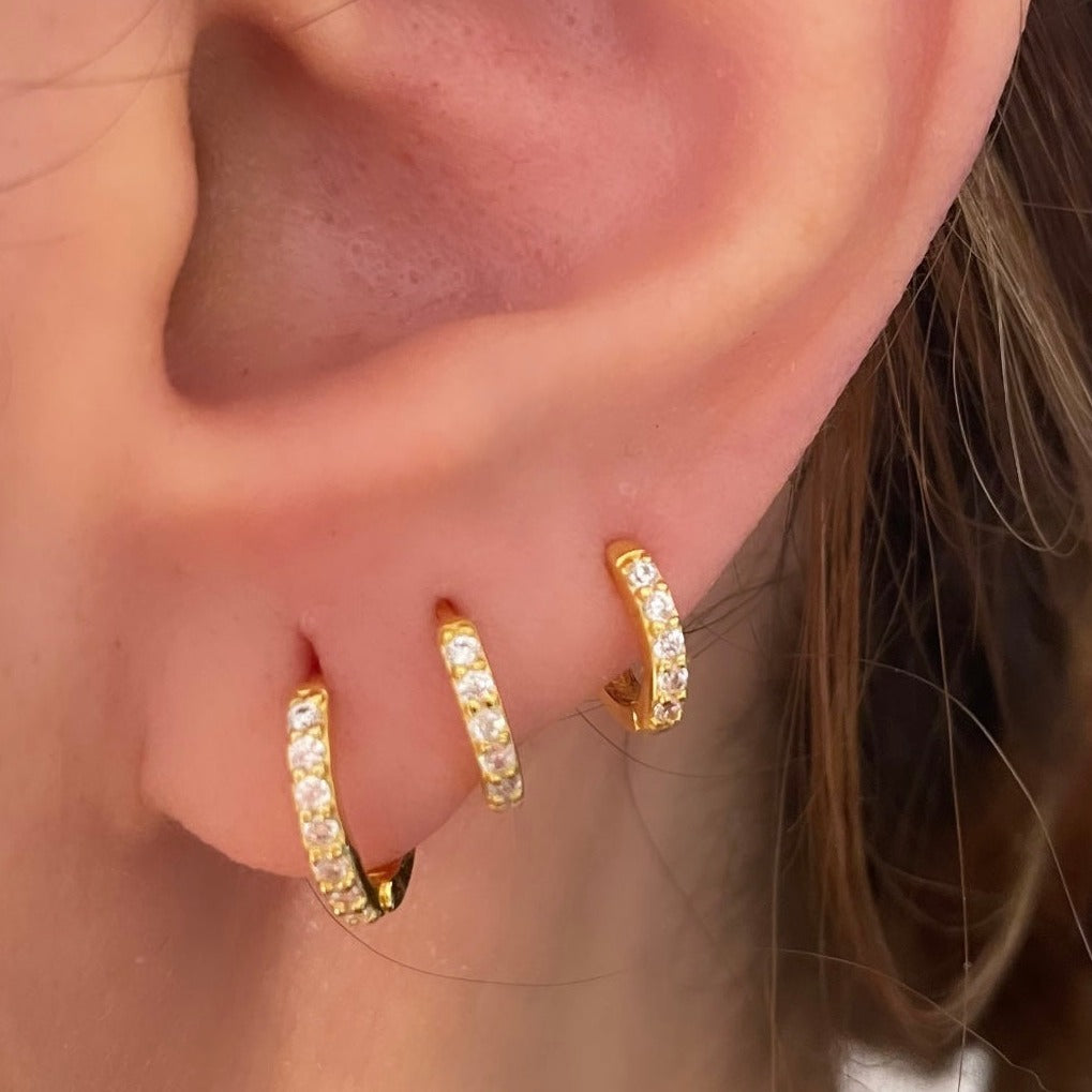 925 Sterling Silver Basic Hoop Earrings (Pair)