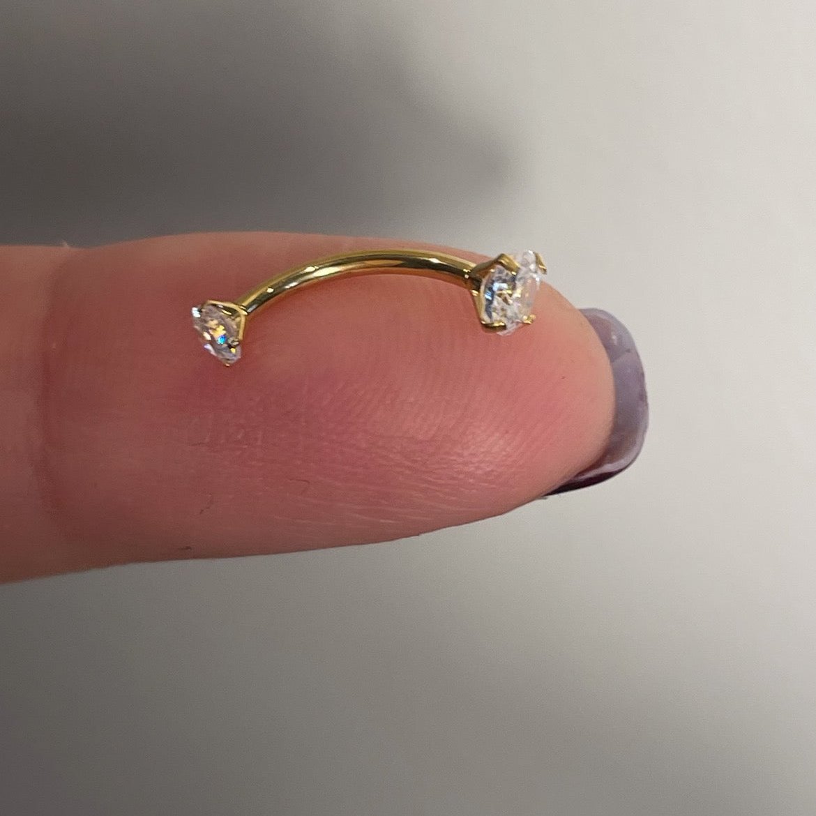 Titanium Eyebrows/Rook Piercing (1.2x 10x 3/4 stud)