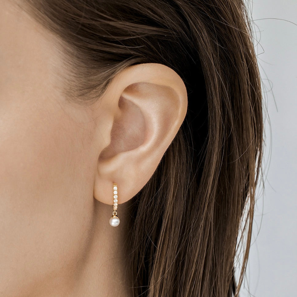 925 Silver sterling Wedding Pearl Earring (Pair)