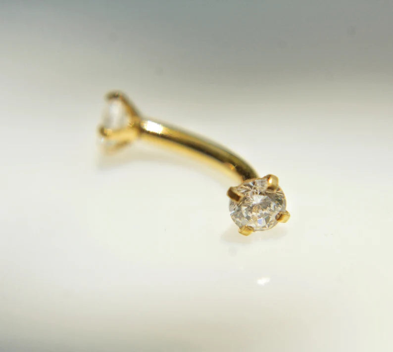 Titanium Eyebrows/Rook Piercing (1.2x 10x 3/4 stud)
