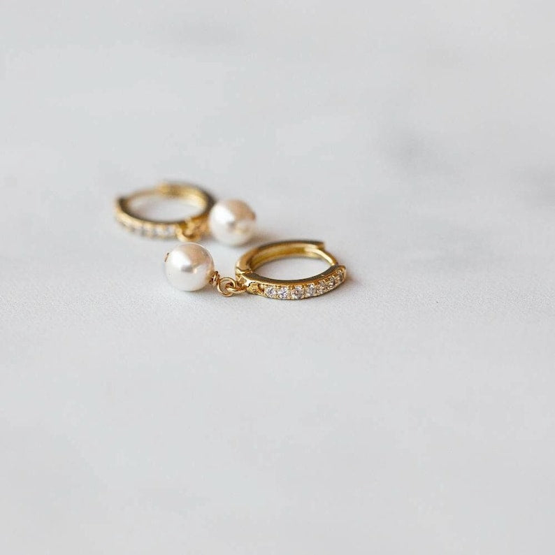 925 Silver sterling Wedding Pearl Earring (Pair)