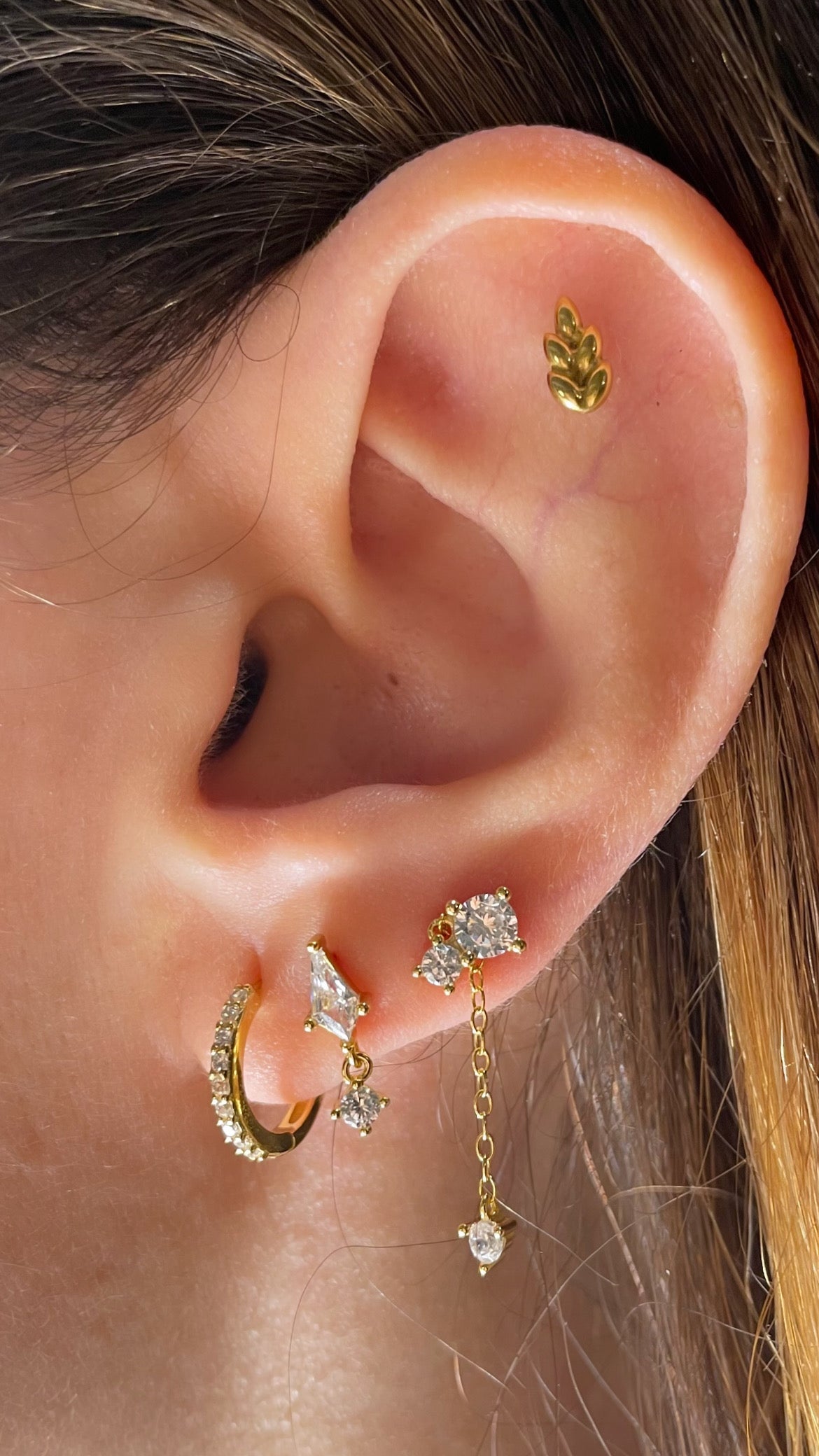 925 Silver Sterling Set of 3pcs Tassel Earrings