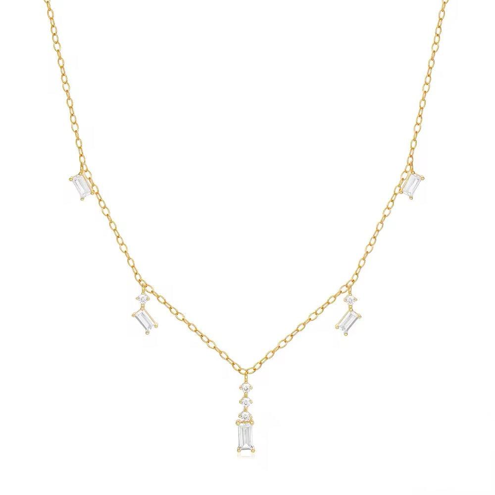 925 Silver Sterling 18k Gold Plated Necklace