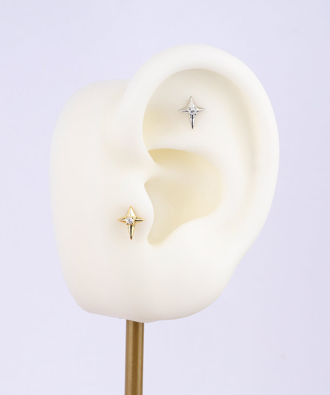 Titanium Shooting Star Flatback Labert Piercing With Two Bars (8mm,6mm)