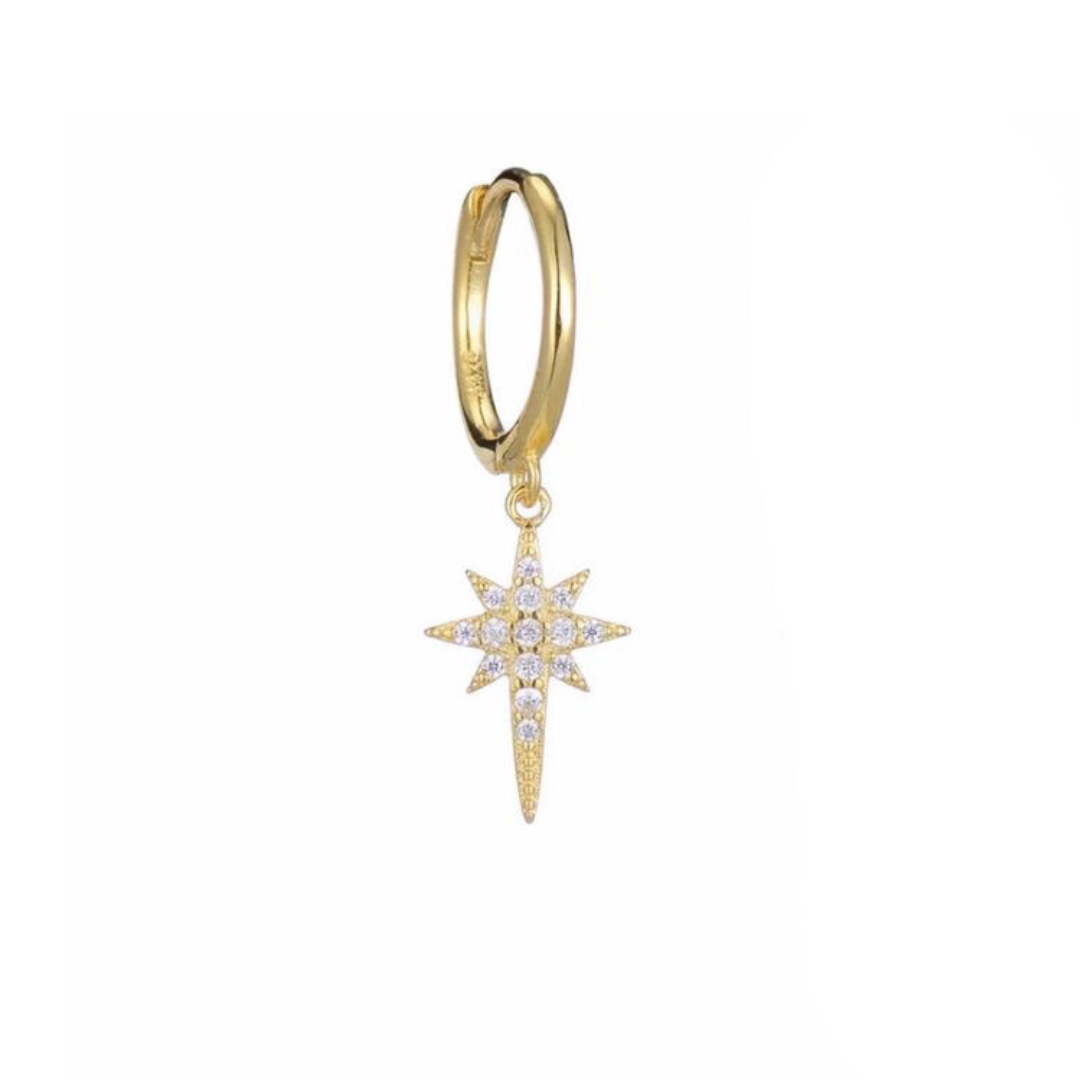 925 Sterling silver Shooting Star Earring (Pair)