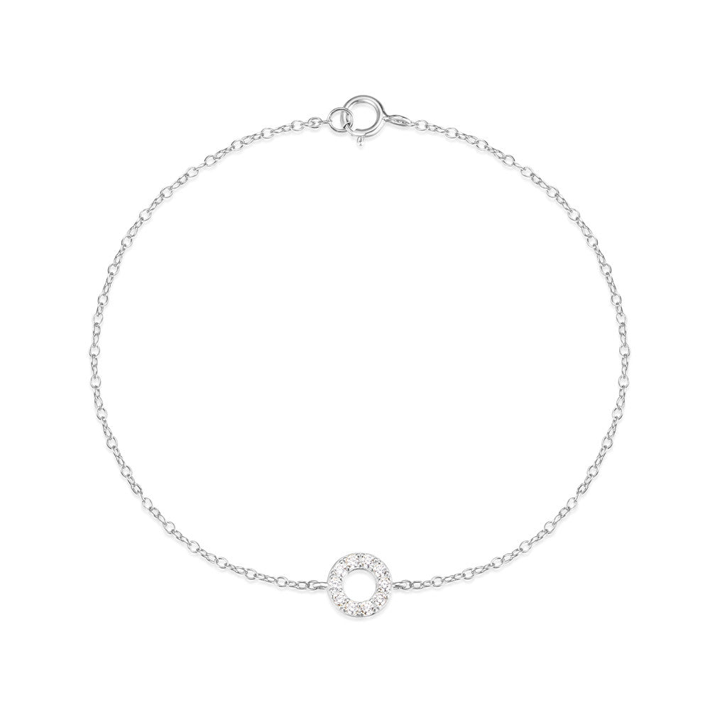 925 Sterling Silver Punk Circle Bracelet