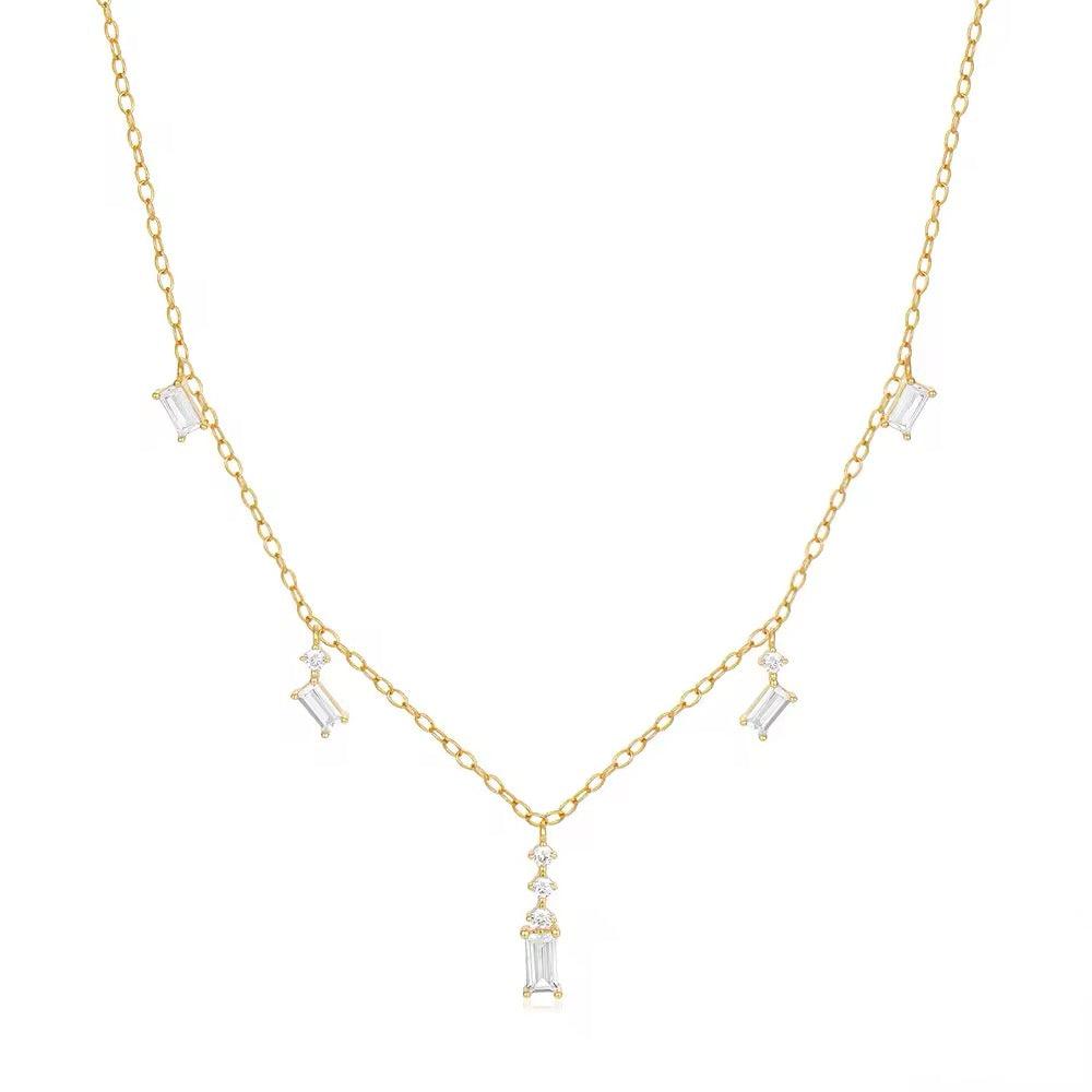 925 Silver Sterling 18k Gold Plated Necklace