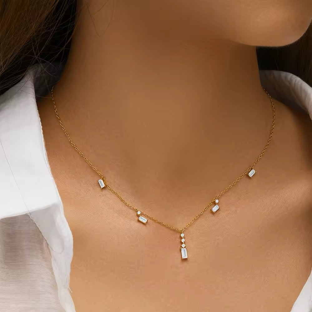 925 Silver Sterling 18k Gold Plated Necklace