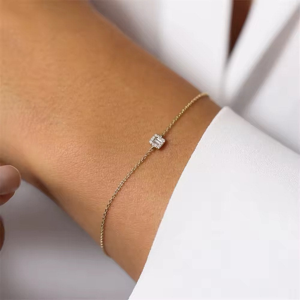 925 Sterling Silver Cubic 5A Zircon Bracelet